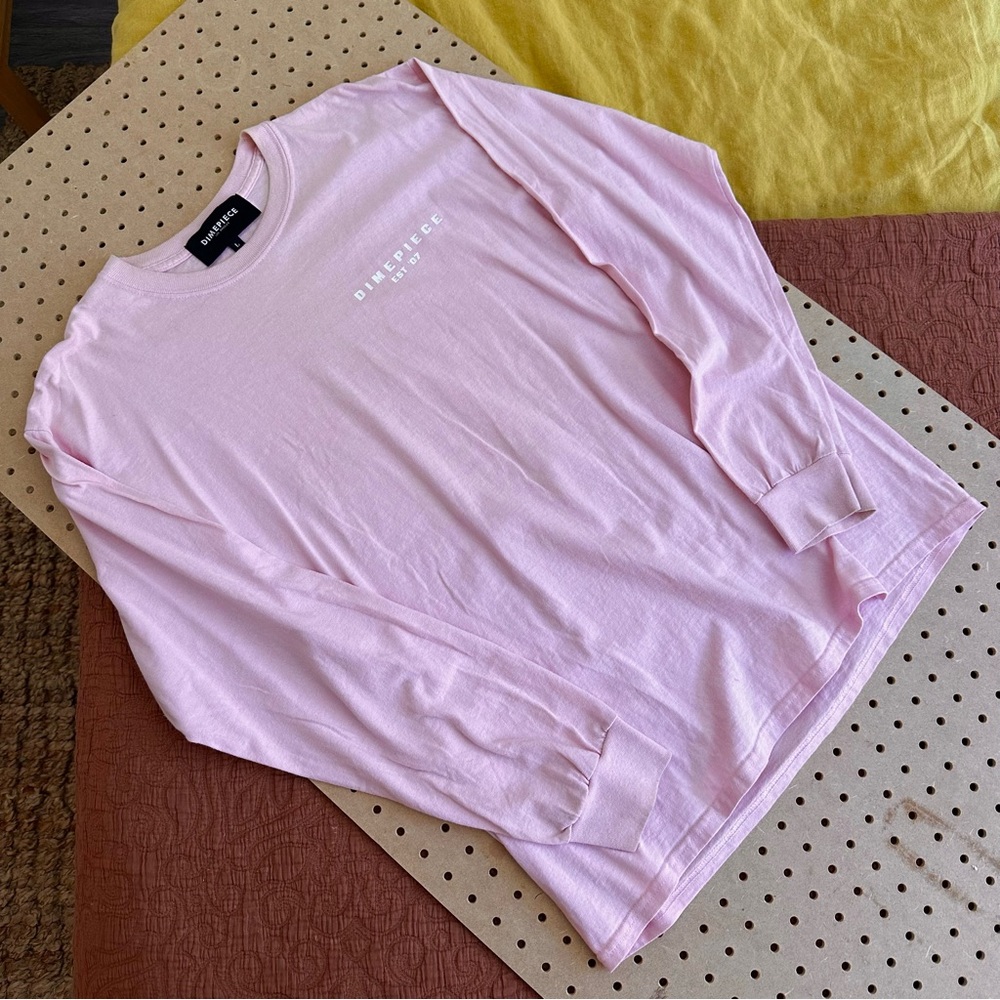 Dimepiece Pink Long Sleeve Graphic Tee